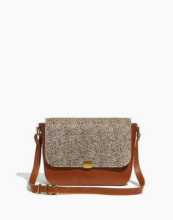 The Abroad Shoulder Bag: Spotted Calf Hair Edition brown