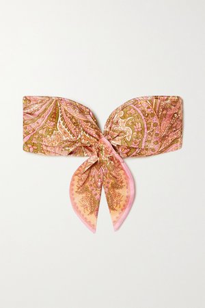 Pink Brighton Scarf paisley-print bandeau bikini top | Zimmermann | NET-A-PORTER