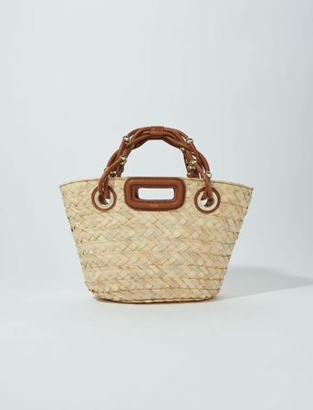 224MMINIBASKETSOLIMAN Mini woven basket bag - Spring-Summer Collection - Maje.com