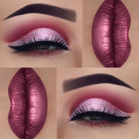 Pinterest - Another beautiful Valentines Day inspired look by @paulinemartyn EYES: @sephora Colorful Shadow & Liner in White @makeupgeekcosmet | maquillaje