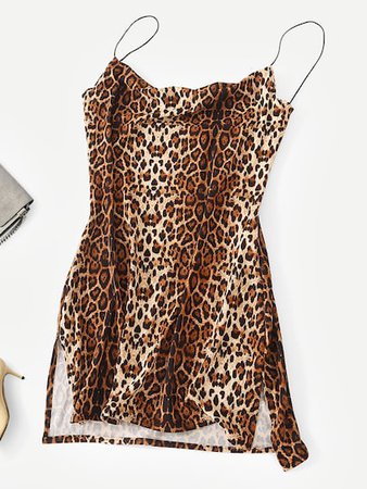 Leopard Print Cami Bodycon Dress | SHEIN