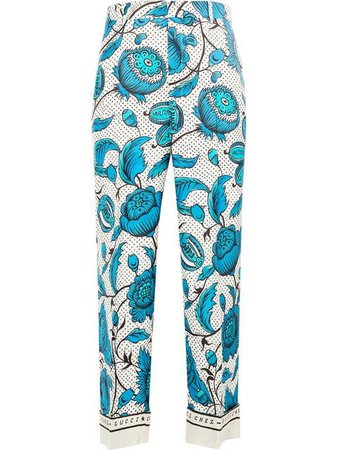 Gucci брюки прямого кроя с цветочным узором - Купить в Интернет Магазине в Москве | Цены, Фото.