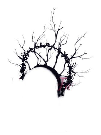headdress black branches Etsy
