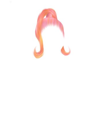 pink orange peach ponytail hair transparent png wig