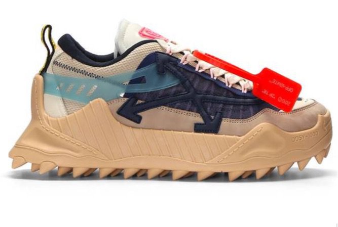 off white beige / blue sneakers