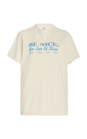Be Nice Cotton T-Shirt By Sporty & Rich | Moda Operandi
