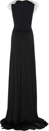 Felice Ruffled-Trimmed Crepe Gown