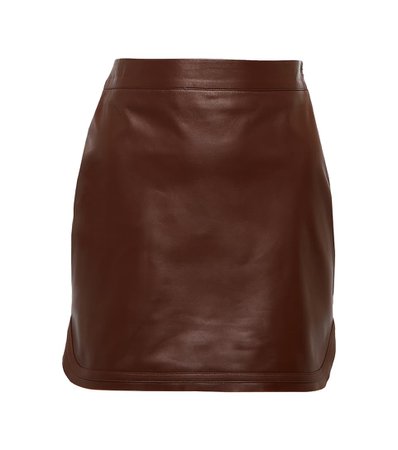 ZEYNEP ARÇAY Leather mini skirt