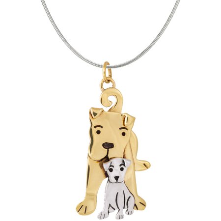 Mama Dog Love Mixed Metal Necklace | The Animal Rescue Site