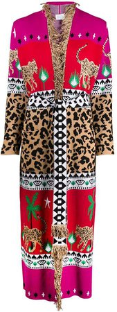 Hayley Menzies Leopardess jacquard cardi-coat