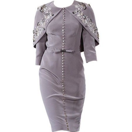 Grey/Lilac Business Dress