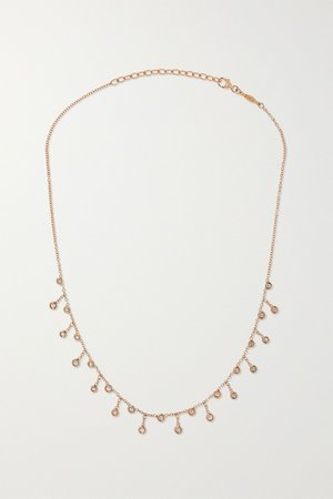 Rose gold 14-karat rose gold diamond necklace | Jacquie Aiche | NET-A-PORTER