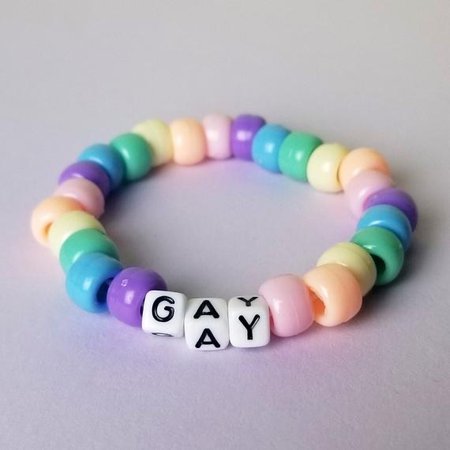 pastel rainbow gay kandi
