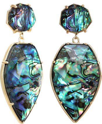 Stella + Ruby Shimmer & Shine Abalone Drop Earrings | Nordstrom