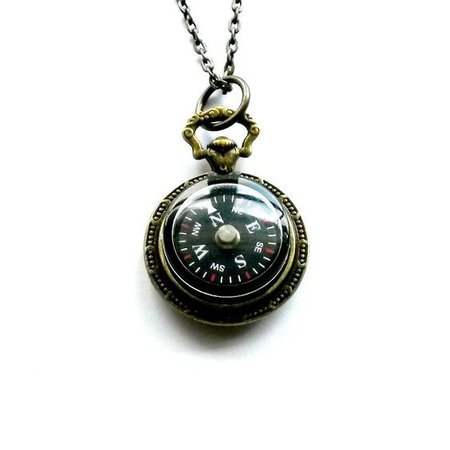 Compass Stopwatch Necklace
