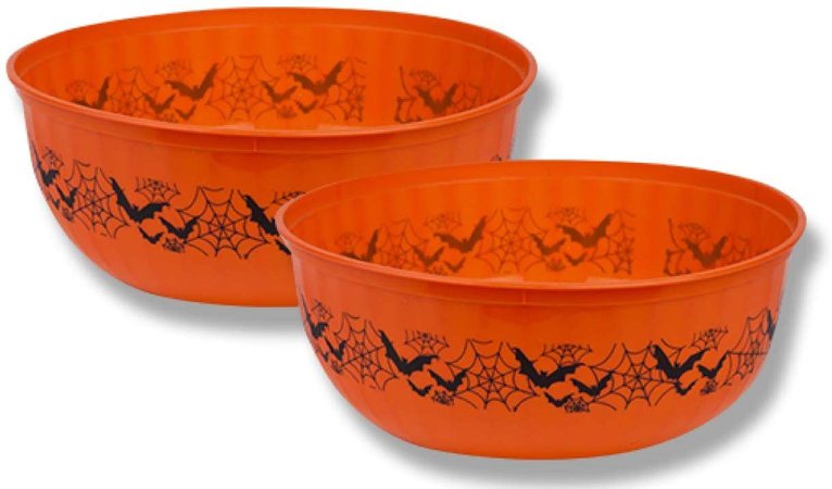 Halloween 10" Snack & Candy Printed Party Treat Bowls 3 Pack