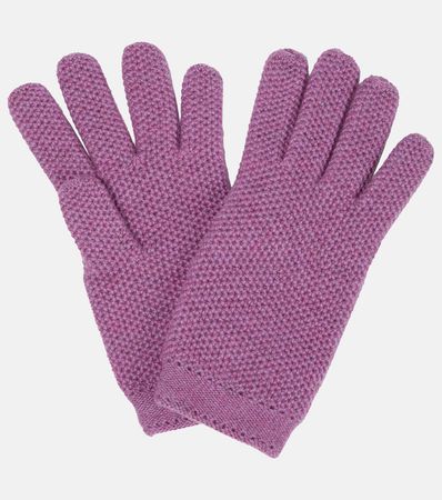 Crochet Cashmere Gloves in Purple - Loro Piana | Mytheresa