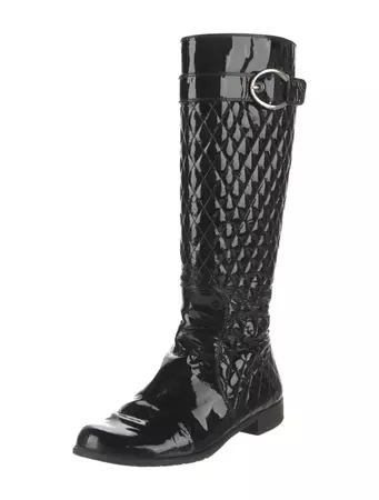 Stuart Weitzman Patent Leather Boots - Black Boots, Shoes - WSU247908 | The RealReal
