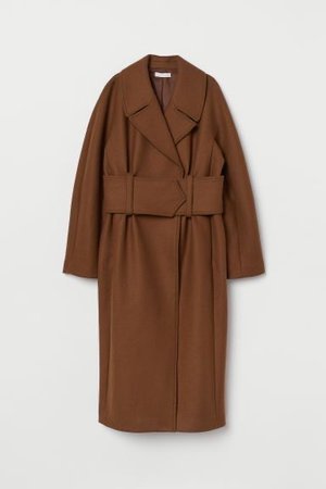 Long Wool-blend Coat - Camel | H&M