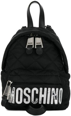 mini quilted logo backpack