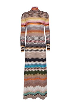 Missoni Stripe Long-sleeve Maxi Dress