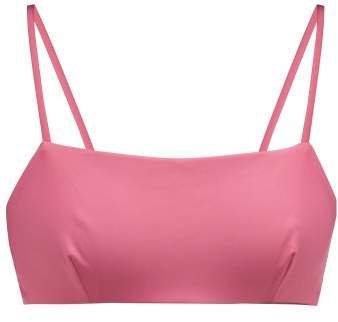 Casa Raki Tie Back Bikini Top - Womens - Dark Pink