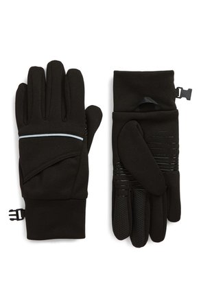 Zella Stretch Fleece Running Gloves | Nordstrom