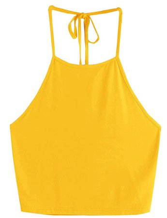 Amazon.com: Romwe Women's Casual Camisole Sleeveless Vest Halter Cami Tank Top: Gateway