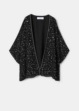 Sequined embroidery kaftan - Jackets Plus sizes | Violeta by MANGO Canada