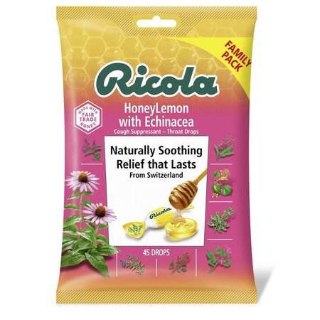 Ricola Throat Drops - Honey Lemon With Echinacea - 45ct : Target