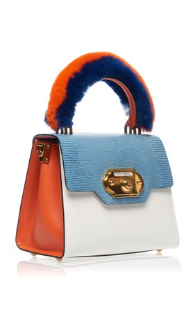 Multicolor Leather, Reptile and Fur Bag by Dolce & Gabbana | Moda Operandi