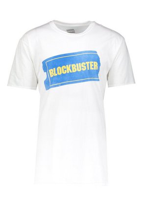 Oversized Blockbuster Retro License T-Shirt | Boohoo
