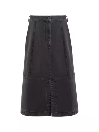 Denver Denim Midi Skirt Vintage Black | French Connection US