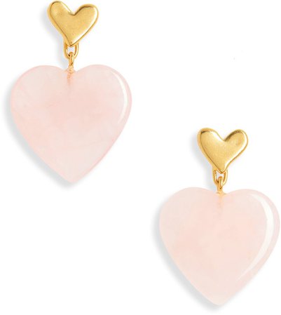 Rose Quartz Heartlove Statement Earrings