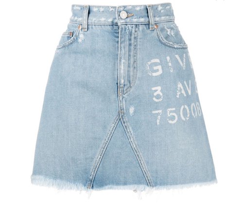 givenchy jean skirt