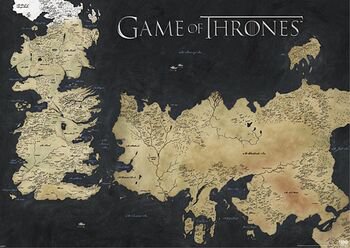 Game of Thrones | Map - Westeros & Essos | Game Of Thrones Poster | EMP
