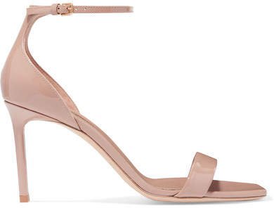 Amber Patent-leather Sandals - Neutral