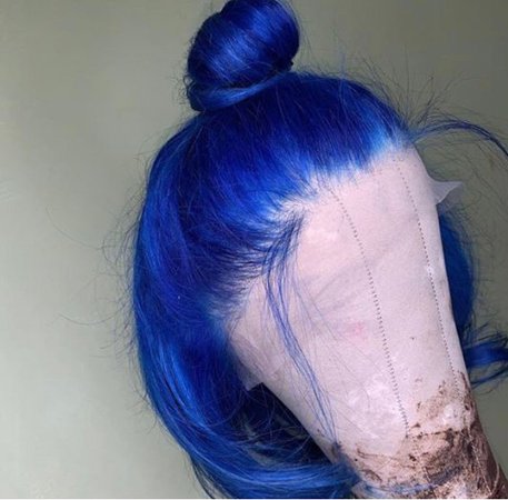 blue bob lace wig