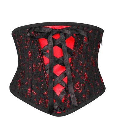 dark red corset