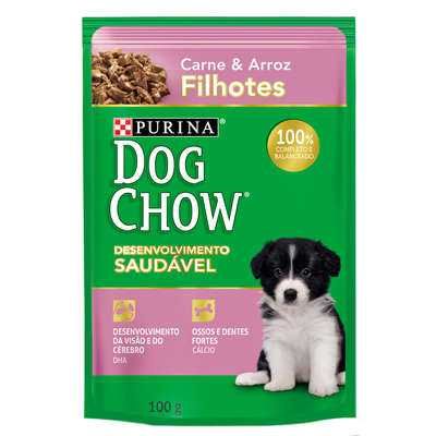 Ração Nestlé Purina Dog Chow Filhotes Sachê Carne e Arroz | Petlove