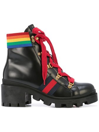 Gucci Rainbow Combat Boots $980.00
