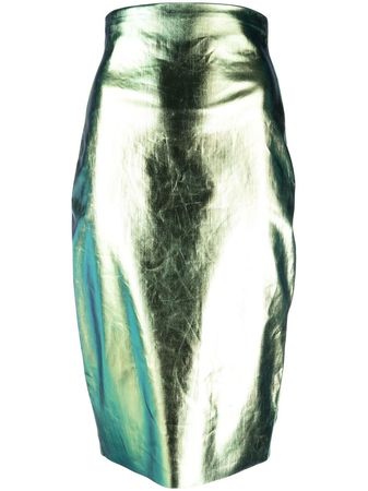 Rick Owens high-waist Iridescent Pencil Skirt