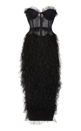 Tiered Lace Midi Dress By Brandon Maxwell | Moda Operandi