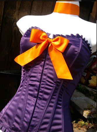 purple and orange corset