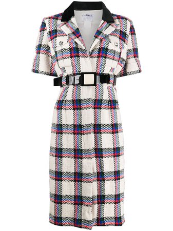 Chanel Pre-Owned 2007 Checked Shirt Dress - Farfetch