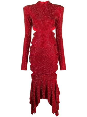 Alexandre Vauthier crystal-embellished cut-out Midi Dress - Farfetch