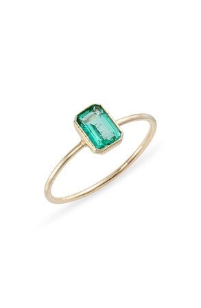Jennie Kwon Designs Emerald Solitaire Ring | Nordstrom