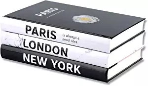 Amazon.com: 3 Pieces Fashion Decorative Book,Hardcover Modern Decorative Book Stack,Fashion Design Book Set,Display Books for Coffee Tables/Shelves(Paris/New York/London) : Office Products