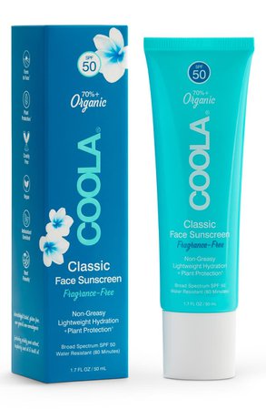 COOLA® Suncare Fragrance Free Classic Face Organic Sunscreen Lotion SPF 50 | Nordstrom