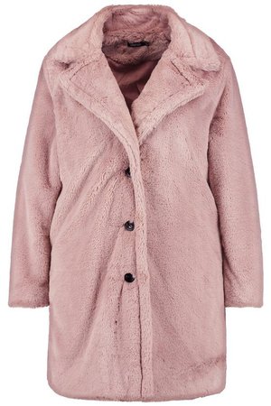 Plus Collared Faux Fur Coat | Boohoo